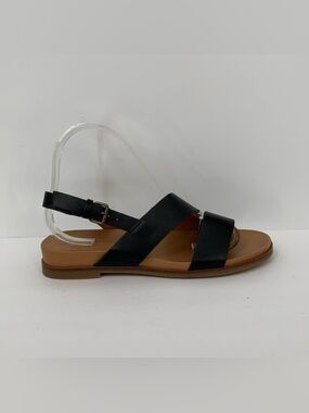 Market & Spruce Carlla Asymmetric sandal shoe black strappy flat StitchFix new 7